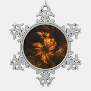 Abstracte kunst van Mystique Garden Tin Sneeuwvlok Ornament