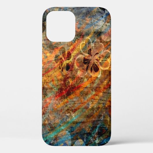 Abstracte Kunst van Oude Bloemen Case-Mate iPhone Case (Achterkant)
