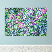 Abstracte kunst van Paarse likeur en fonteinen Canvas Afdruk (Insitu (Houten vloer))