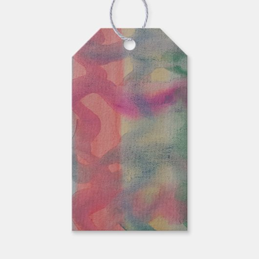 Abstracte kunst van pasta cadeaulabel (Voorkant)