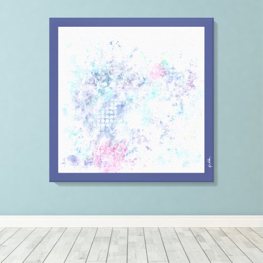 Abstracte kunst van pasta canvas afdruk (Insitu (Houten vloer))