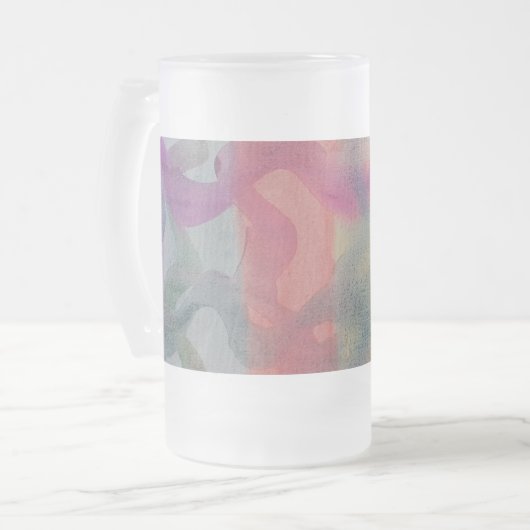 Abstracte kunst van pasta matglas bierpul (Voorkant links)
