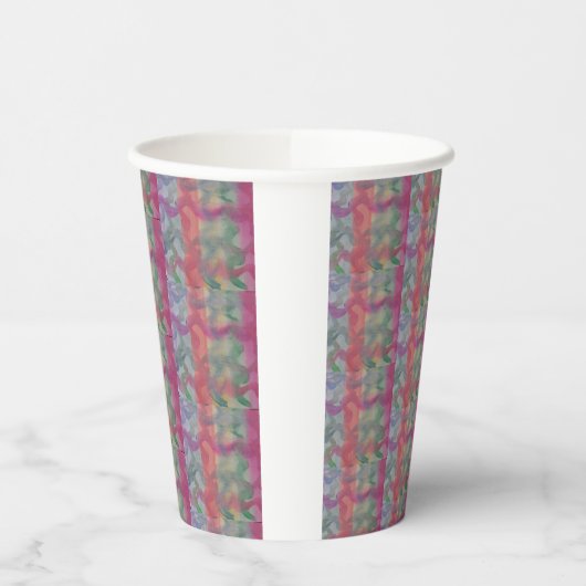 Abstracte kunst van pasta papieren bekers (Links)
