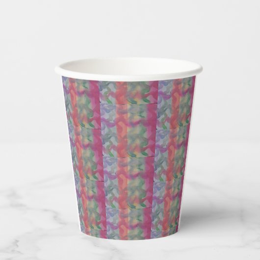 Abstracte kunst van pasta papieren bekers (Voorkant)