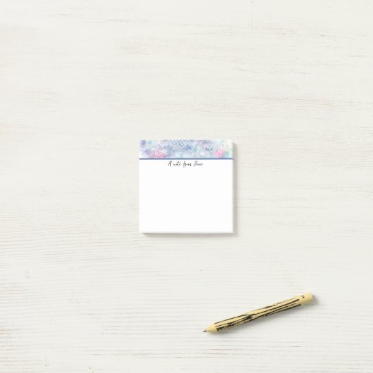 Abstracte kunst van pasta post-it® notes (Op bureau)
