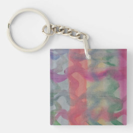 Abstracte kunst van pasta sleutelhanger