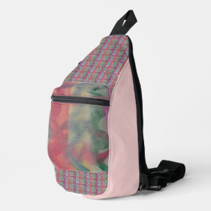 Abstracte kunst van pasta sling bag