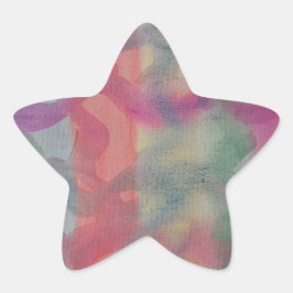 Abstracte kunst van pasta ster sticker