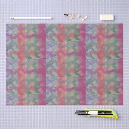 Abstracte kunst van pasta tissuepapier (Craft)