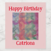 Abstracte kunst van pasta wijn etiket (Enkel label)