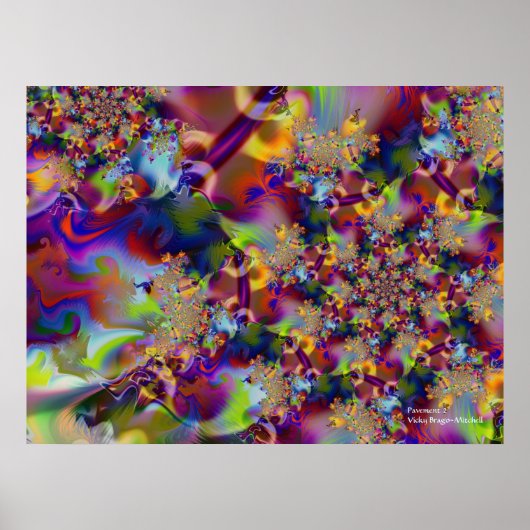 Abstracte kunst van Pavement 2 Poster (Voorkant)