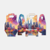 Abstracte kunst van Philadelphia Skyline Bedankdoosjes (Uitgevouwen)