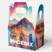 Abstracte Kunst van Phoenix Silhouet Bedankdoosjes (Geopend)