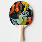 Abstracte kunst van pijlen Ping Pong Paddles Tafeltennisbatje (Voorkant)