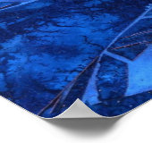 abstracte kunst van Robert Fagg blauw: Diep Water  Poster (Hoek)