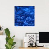 abstracte kunst van Robert Fagg blauw: Diep Water  Poster (Thuiskantoor)