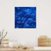 abstracte kunst van Robert Fagg blauw: Diep Water  Poster (Keuken)