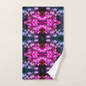 Abstracte kunst van roze Afrikaanse Daisy Flowers Bad Handdoek (Handdoek)