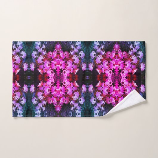 Abstracte kunst van roze Afrikaanse Daisy Flowers Bad Handdoek (Handdoek)