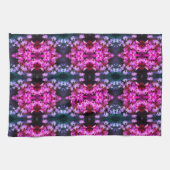 Abstracte kunst van roze Afrikaanse Daisy Flowers Theedoek (Horizontaal)