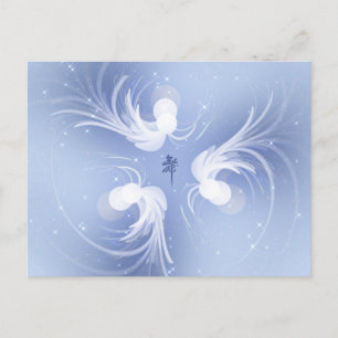 Abstracte kunst van Snow Angels Briefkaart