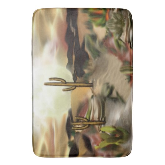 Abstracte kunst van Southwest-woestijn Badmat (Voorkant Verticaal)