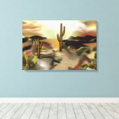 Abstracte kunst van Southwest-woestijn Canvas Afdruk (Insitu (Houten vloer))