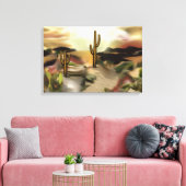 Abstracte kunst van Southwest-woestijn Canvas Afdruk (Insitu (Woonkamer))