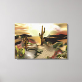 Abstracte kunst van Southwest-woestijn Canvas Afdruk