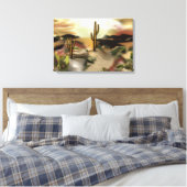 Abstracte kunst van Southwest-woestijn Canvas Afdruk (Insitu (Slaapkamer))