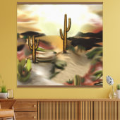 Abstracte kunst van Southwest-woestijn Canvas Afdruk (Insitu (Woonkamer))