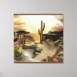 Abstracte kunst van Southwest-woestijn Canvas Afdruk