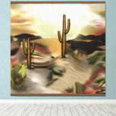 Abstracte kunst van Southwest-woestijn Canvas Afdruk (Insitu (Houten vloer))