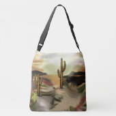 Abstracte kunst van Southwest-woestijn Crossbody Tas (Achterkant)
