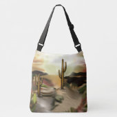 Abstracte kunst van Southwest-woestijn Crossbody Tas (Voorkant)