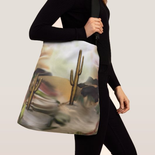 Abstracte kunst van Southwest-woestijn Crossbody Tas (Dichtbij)