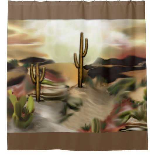 Abstracte kunst van Southwest-woestijn Douchegordijn (Voorkant)