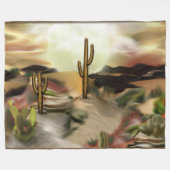Abstracte kunst van Southwest-woestijn Fleece Deken (Voorkant (Horizontaal))