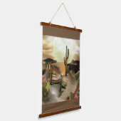 Abstracte kunst van Southwest-woestijn Hangend Wandkleed (Gebogen)