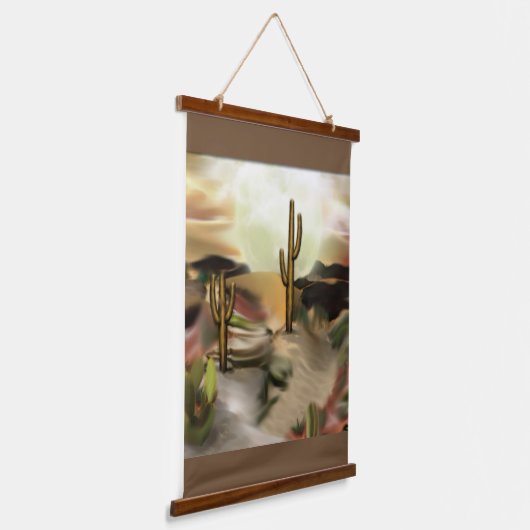 Abstracte kunst van Southwest-woestijn Hangend Wandkleed (Gebogen)