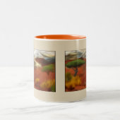 Abstracte kunst van Southwest-woestijn Tweekleurige Koffiemok (Center)