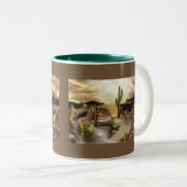 Abstracte kunst van Southwest-woestijn Tweekleurige Koffiemok (Voorkant rechts)