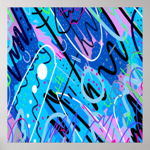 Abstracte Kunst van Sterrenbeelden Poster