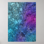 Abstracte kunst van Twilight Hues door Indigo Lewi Poster (Voorkant)