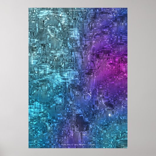 Abstracte kunst van Twilight Hues door Indigo Lewi Poster (Voorkant)