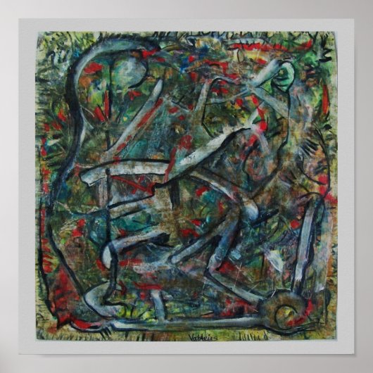 Abstracte kunst van ValAries Pachydermatous Poster (Voorkant)