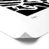 abstracte kunst van "vis" poster (Hoek)