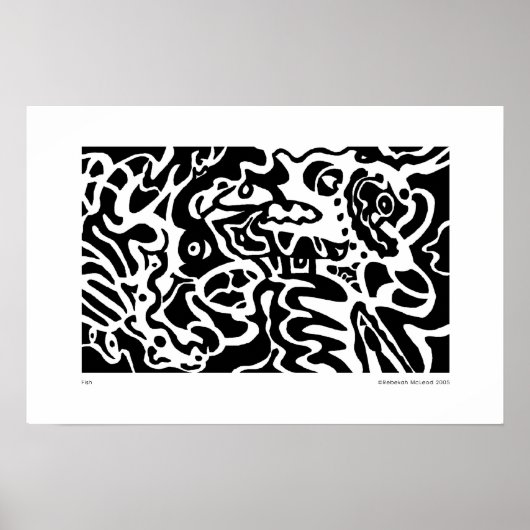 abstracte kunst van "vis" poster (Voorkant)
