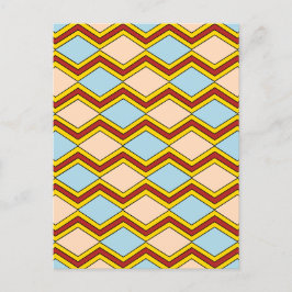 Abstracte kunst van zigels en diamanten briefkaart