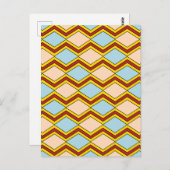 Abstracte kunst van zigels en diamanten briefkaart (Voorkant / Achterkant)